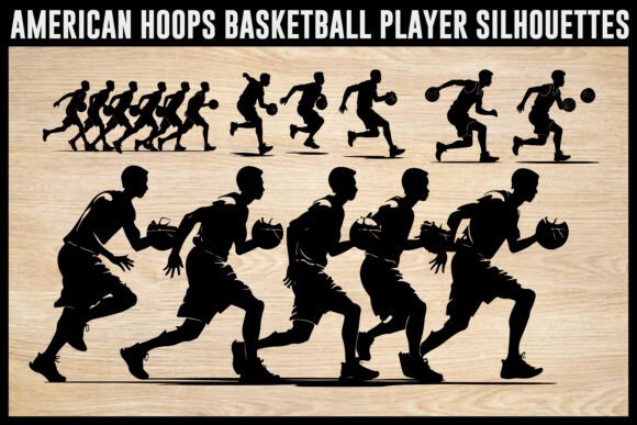 American Basketball Player Silhouette Vector: Elevate Your Sports Designs