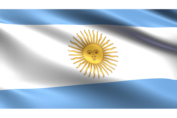 Argentina Flag: Waving Fabric Texture for Dynamic Design