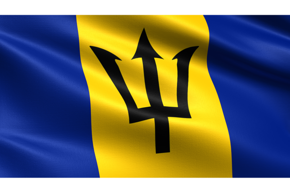 Barbados Flag Waving Fabric Texture: A Designer's Asset