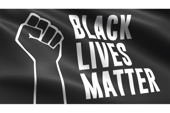 Black Lives Matter Cloth Flag: Realistic Fabric Texture for Impact