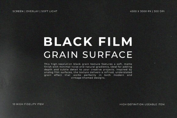 Bringing Analog Soul to Digital Design with Black Film Grain Surface