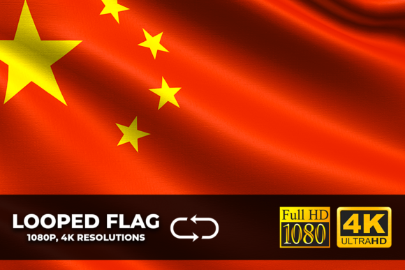 China Looping Flag 4K Resolution: Elevate Your Visual Projects