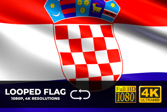 Croatia Looping Flag 4K Resolution: A Seamless Asset for Professionals