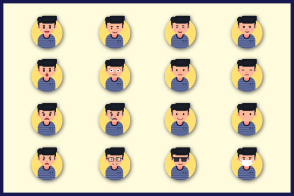 Different Facial Expressions: A Visual Library for Storytelling