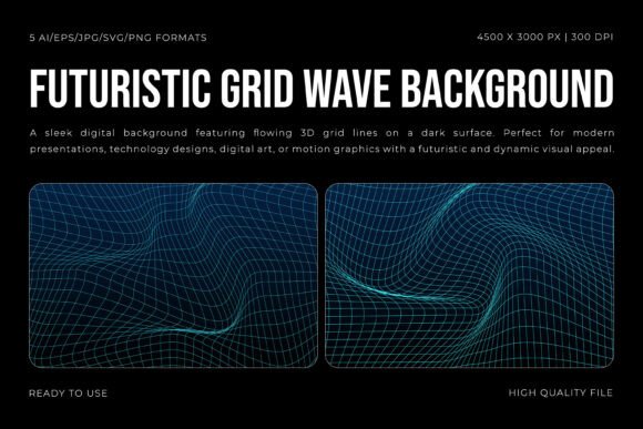 Elevate Your Visuals with a Futuristic Grid Wave Background