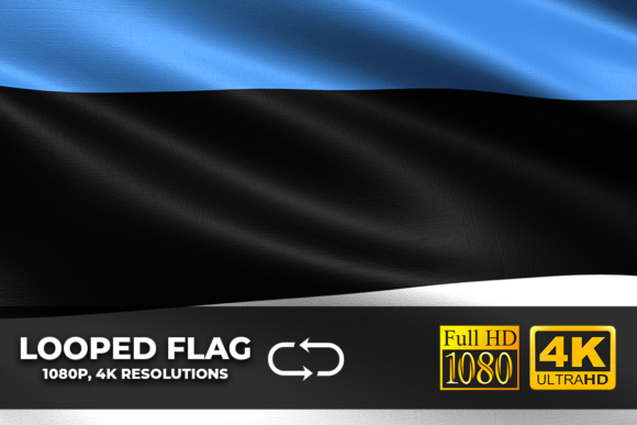 Estonia Looping Flag 4K Resolution: Elevate Your Visual Content