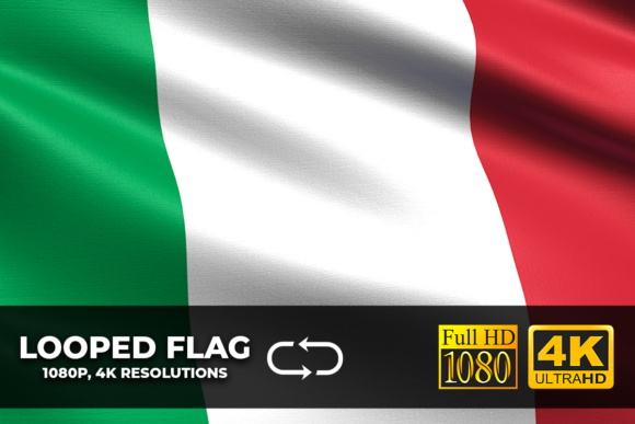 Italy Looping Flag 4K Resolution: A Cinematic Design Asset