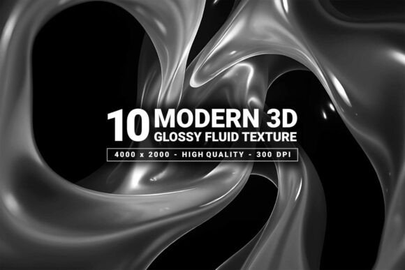 Modern 3D Glossy Fluid Texture: Elevate Your Visual Identity