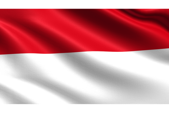 Monaco Flag: Elevate Designs with Waving Fabric Texture