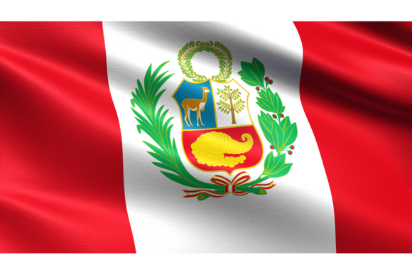 Peru Flag: High-Res Waving Fabric Texture for Designers