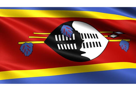Swaziland Flag Waving Fabric Texture: A Designer's Asset